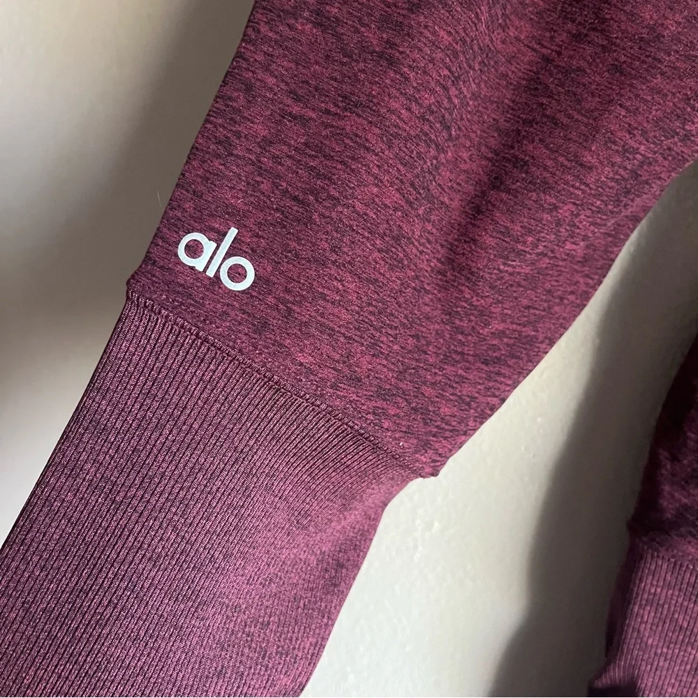 ALO Burgundy Spacedye Goddess yoga Leggings Size Small